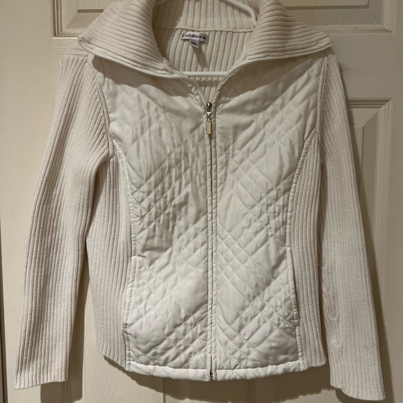 Croft & Barrow quilted sweater jacket women’s size Petite Small - Picture 2 of 7